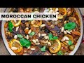 Moroccan chicken recipe  easy chicken recipe with olives apricots and lemons