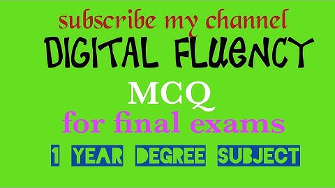 Digital Fluency MCQ module 1 and 2 @eedjoin