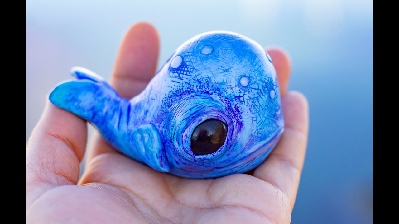 Whale sculpture, polymer clay tutorial - YouTube