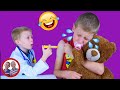 Doctor set toys   big baby jake  doctor mike and jake pretend play        