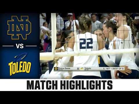 Notre Dame vs. Toledo Match Highlights | 2026 ACC Volleyball