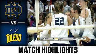 Notre Dame vs. Toledo Match Highlights | 2026 ACC Volleyball