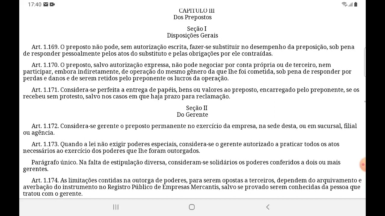 CC - Código Civil (L 10406/02), arts. 1142 a 1195 (dir. empresarial), áudio VOZ HUMANA, 2022