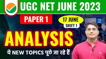 UGC NET Exam Analysis 2023 | Topics Asked in UGC NET 17 June 1st Shift Exam | Shiv Sir Vision JRF