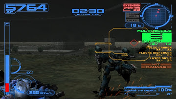 Armored Core 2,Zio Matrix,Investigate Murakumo Dome Vs x2 AC Battle.🤖