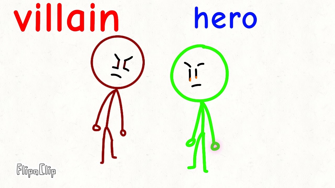 POV the side character and hero vs the villain look in description 👇