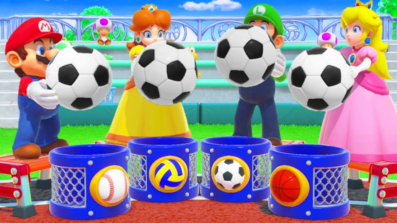 Super Mario Party - Minigames - Mario vs Daisy vs Luigi vs Peach (Master Difficulty) #1