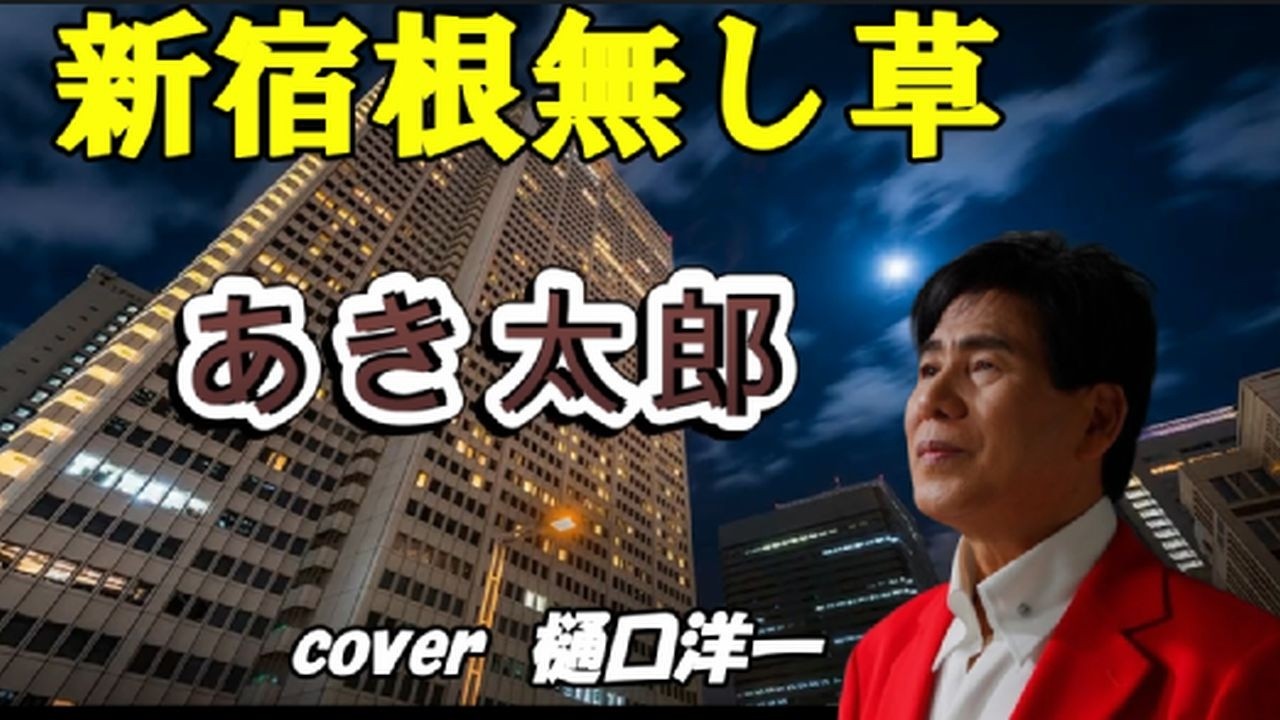 新曲　新宿根無し草　あき太郎　Cover 樋口洋一　 作詞：海峡わたる / 作曲：宮下健治 / 編曲：伊戸のりお 　「天生峠（あもうとうげ）」C/W