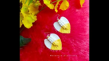 #macrameleaf #macrameearrings  I Macrame Earrings | Macrame leaf earrings | Handmade Jewellery
