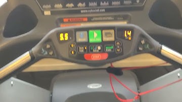 Testing out a Cybex treadmill at one of our customers gym