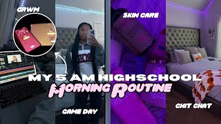 MY REALISTIC 5AM HIGH SCHOOL MORNING ROUTINE|grwm\/chitchat,skin care, etc| JordynBriyahna