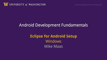 Installing Eclipse for Android Development on Windows