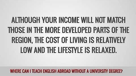 Where can I teach English abroad without a university degree?