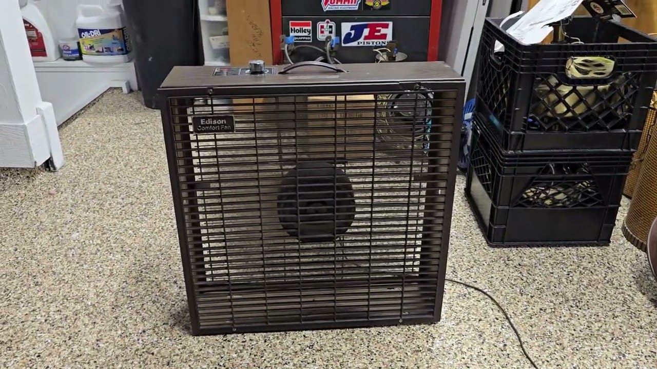Edison Comfort Fan Infinite Speed box fan - YouTube