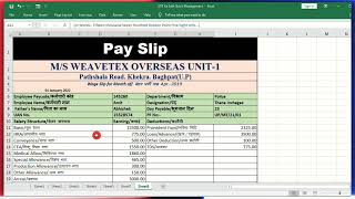 How to Make Salary Slip Format Excel | Pay Slip Formats |  SALARY PAY SLIP in Excel PART 3