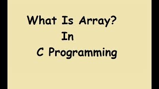 What Is Array C Programming In Tamil C Programming What Is IT By RamilaMurugan