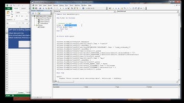 SAP GUI Scripting - Extract SAP report data to Excel