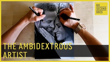 Rajacenna The Ambidextrous Artist Draws w/ Two Hands At Once