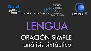 ORACIÓN SIMPLE. Análisis sintáctico en 10 pasos - Lengua española sintaxis - academia JAF screenshot 4