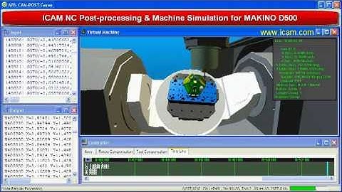 ICAM Makino D500 Integrated cnc machine simulation ans nc post-processing