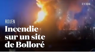 L'incendie chez Bolloré Logistics près de Rouen finalement maîtrisé