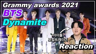 [ENG SUB]BTS 'Dynamite' Grammy awards 2021 Reaction | 방탄소년단 '다이너마이트' 그래미 어워드 2021 리액션 | 가슴 뭉클하게한 무대