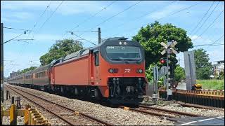 2024/07/18 8772次E500拉10pp客車試運轉通過平交道