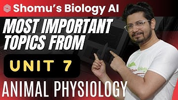 CSIR NET life science unit 7 important topics for animal physiology | Shomu