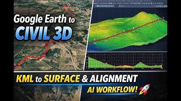 Google Earth to Civil 3D Using AI | GPSVisualizer KML to Surface in civil 3D