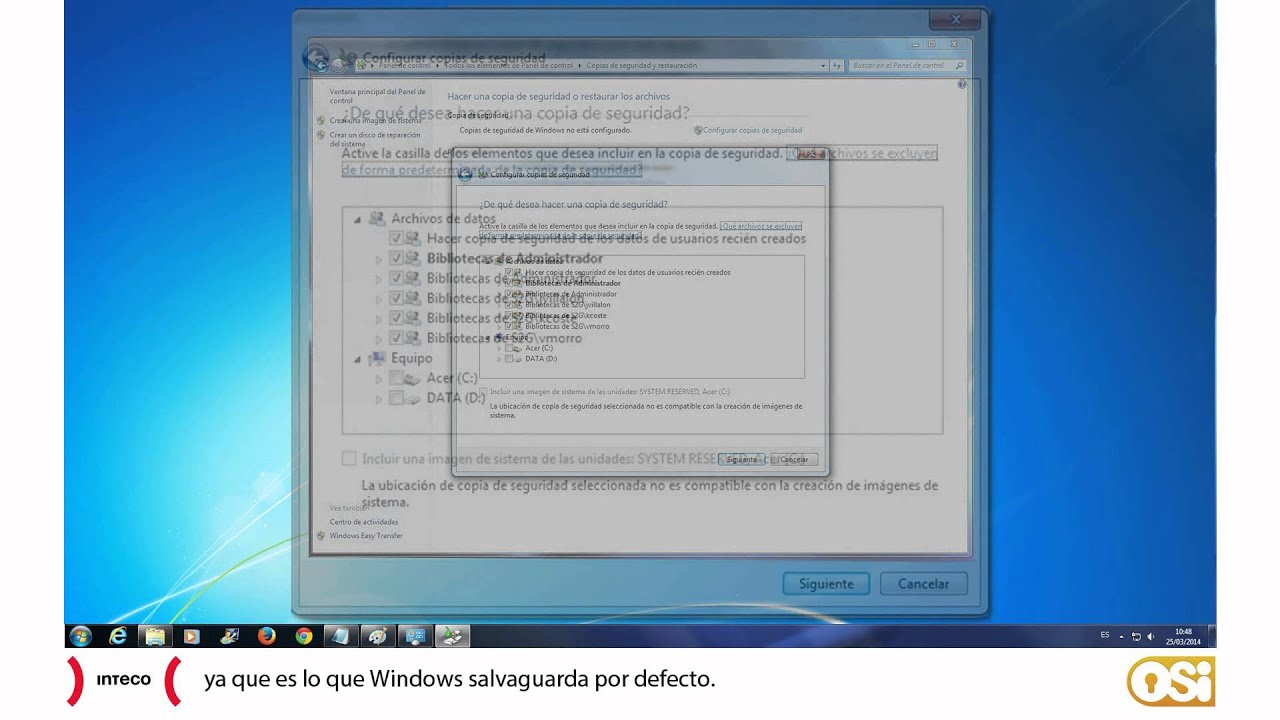 Presidente camuflaje Prevalecer Cómo hacer copias de seguridad en Windows 7 y Windows 8 - YouTube