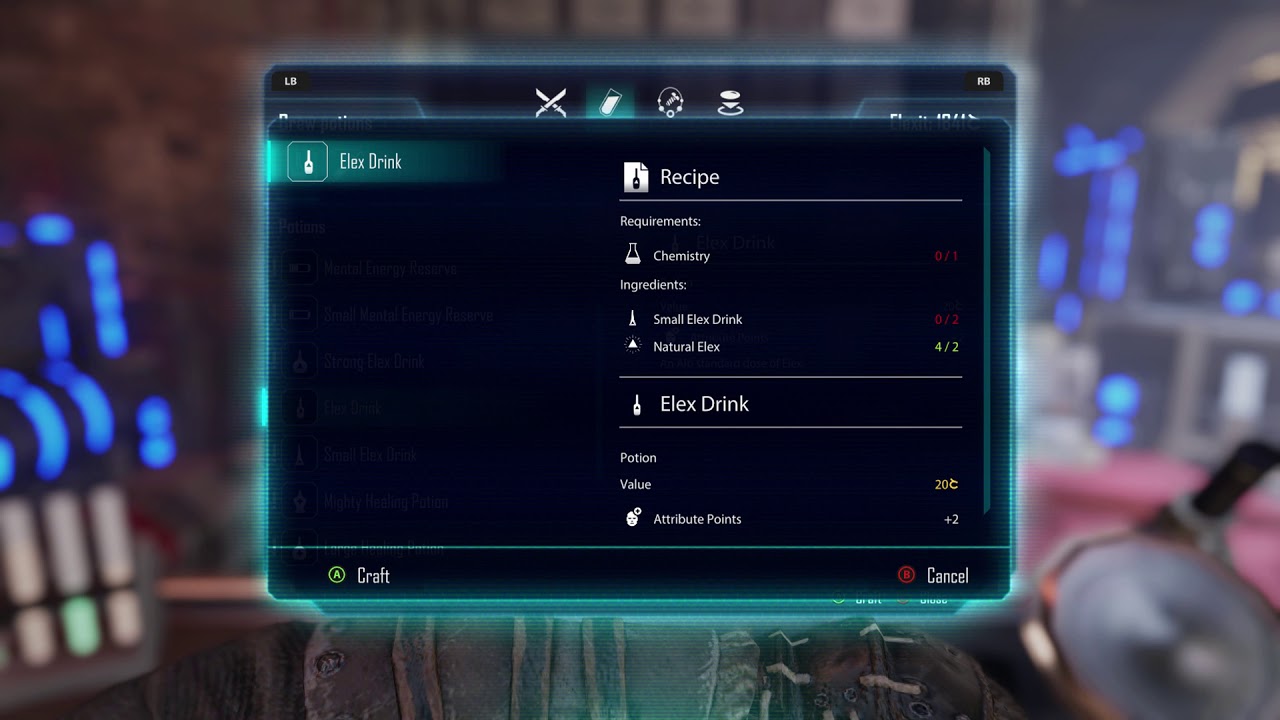 Elex Where to Craft Potions and Gear