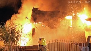 LAFD / Attic Collapse - House Fire / SOLA