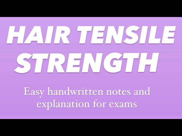 Tensile strength of hair test: Dia-Stron U.K