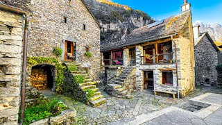 Sonlerto is a traditional stone village in Switzerland 🇨🇭 Swiss Villages 4K