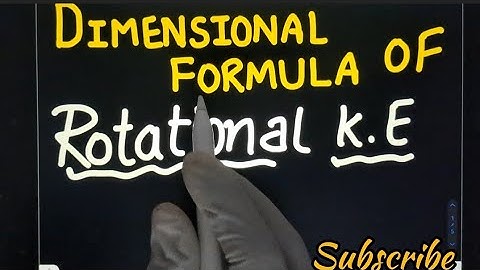 trick to find dimensional formula of rotational kinetic energy #class11 #physics #dimensions 😊