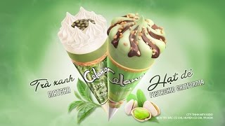 Kem ốc quế Hạt dẻ California và kem Trà xanh Matcha ngon tuyệt !