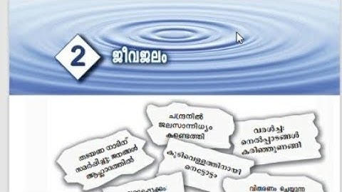 Scert Class 5 Basic Science Chapter 2 (Mal Medium) ജീവജലം #class5evs #scert #chapter2