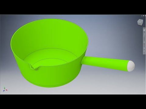 Video Học inventor cơ bản: Vẽ cái gáo nước bằng inventor - youtube