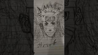 Sketch Of Naruto With Black Pen Art1