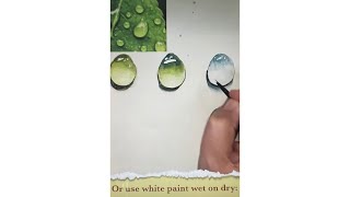 How To Paint Raindrops In Watercolour #Short