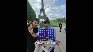 Playing connect 4 against someone in every country in the world! #connect4 #game #public #france