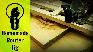 I made a giant turn table on my work bench top for router jigs and doing large wood turning projects. With just a simple router sled ...