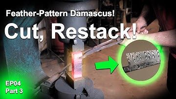 NO FLUX in this feather-pattern Damascus!