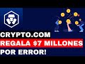 Crypto.com regala mas de $7 millones de dolares! Y ahora quiere su dinero de vuelta!