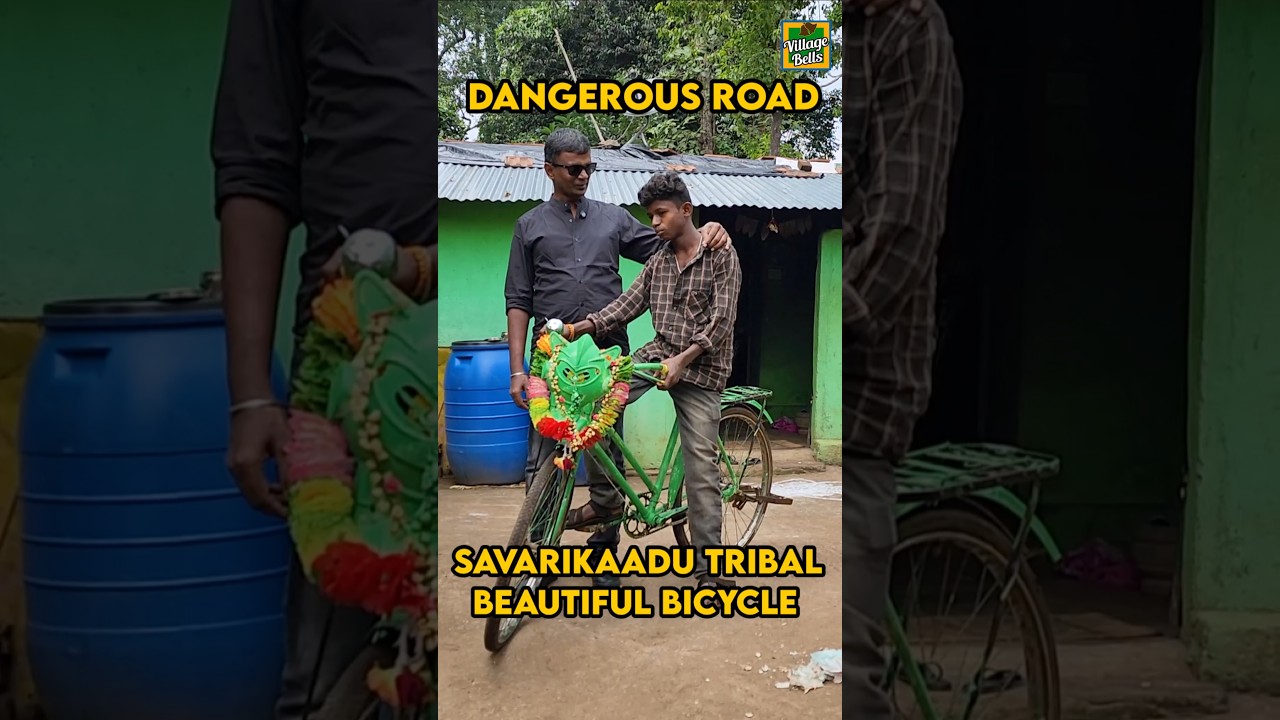 A student riding a bicycle on a very dangerous path #shorts