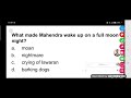 What made Mahendra wake up on a full moon night?