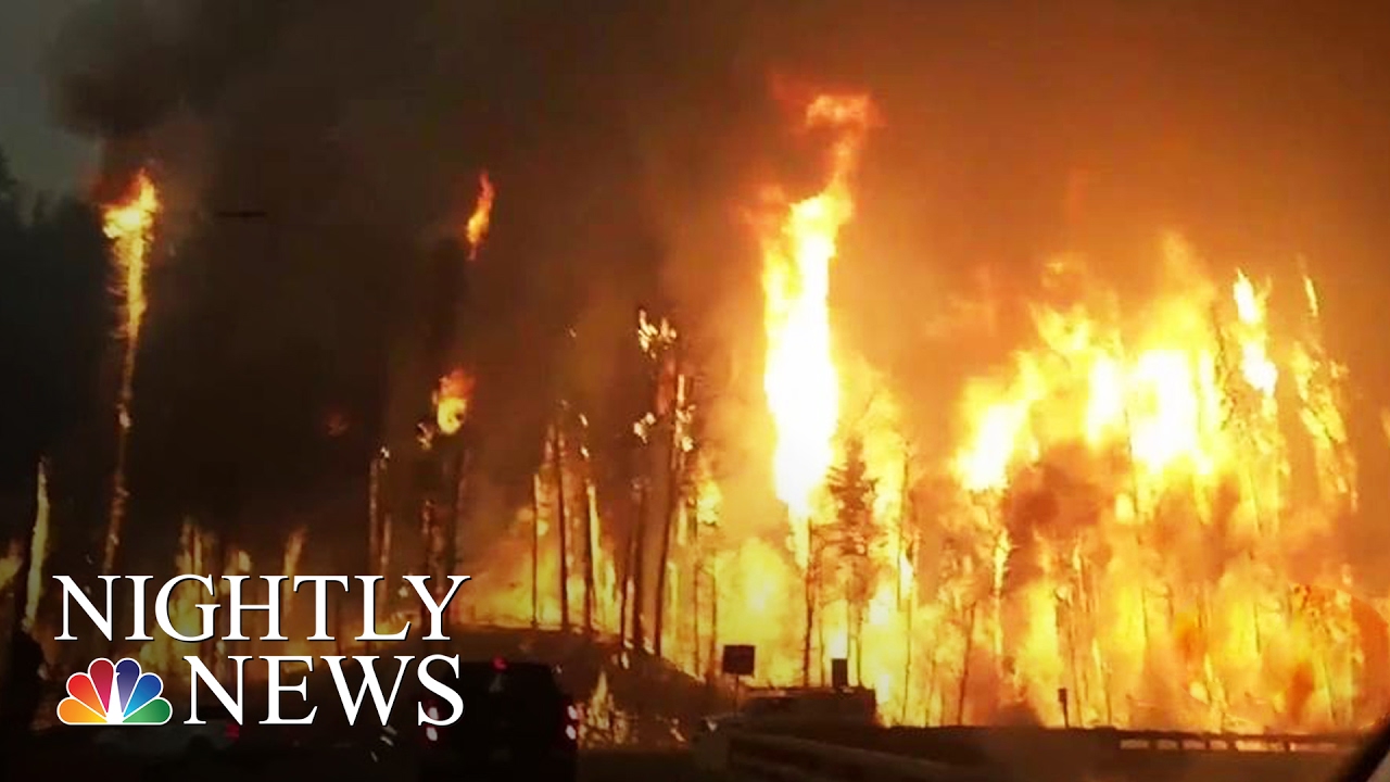 Entire Canadian City of 88,000 Forced to Flee From Wildfire | NBC Nightly News