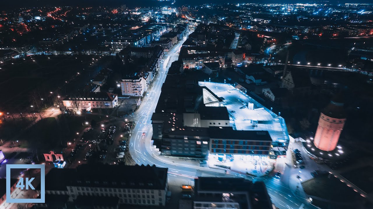 Hyperlapse of Rastatt Germany at Night