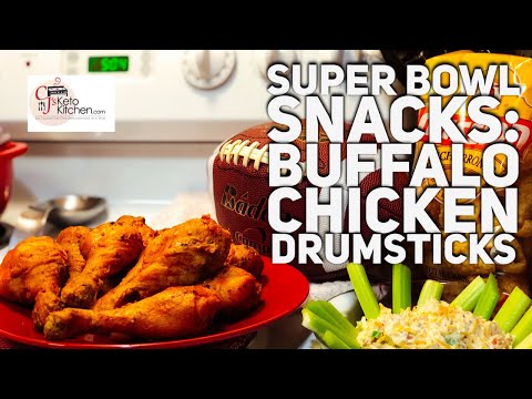 Super Bowl Snacks | Buffalo Chicken Drumsticks #KetoDips #SuperbowlSnacks #LowcarbDips #ketosnacks