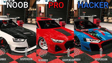 Noob vs Pro vs Hacker make Audi Logo in Car Parking Multiplayer